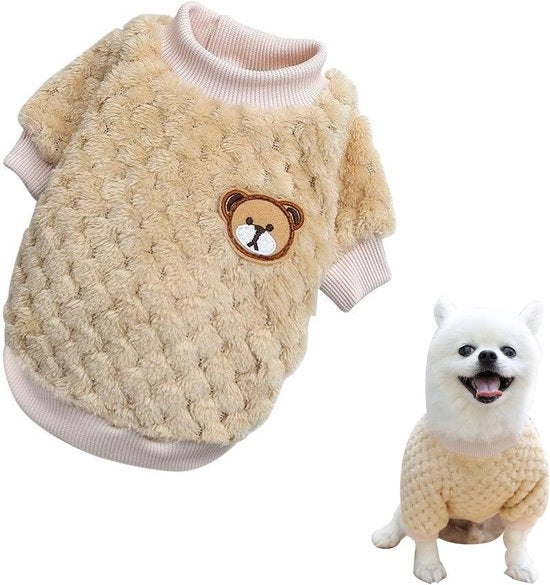 Tricotto per cani/cani piccoli, tricotto per cani/cani piccoli in lana, maglia in lana per inverno, giacca invernale per cani/cani, morbida, lanosa, calda giacca invernale, giallo (XS)