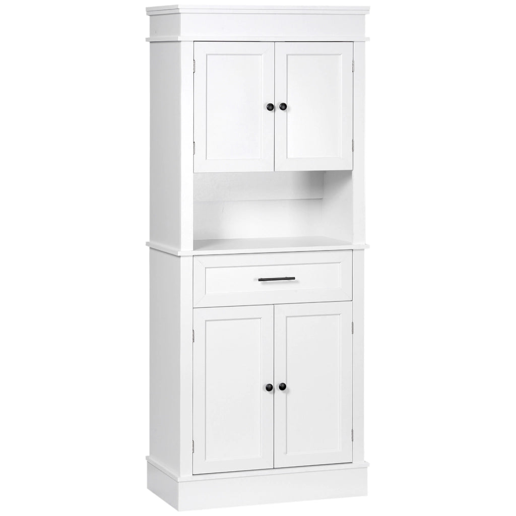 Armadio da cucina ¨C zephmum ¨C 2 ante, 2 cassetti, nicchia, bianco