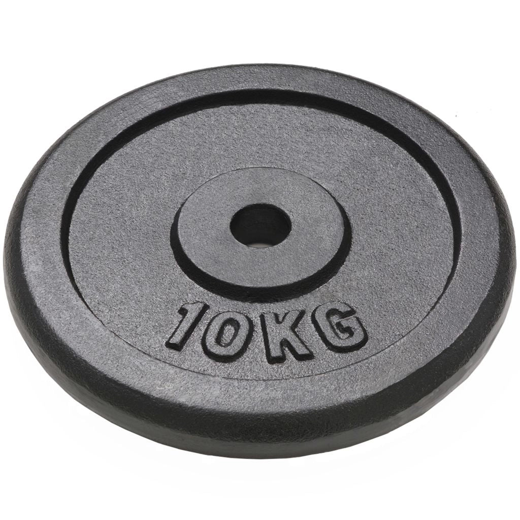 Set di 4 dischi pesi: 2 x 10 kg + 2 x 5 kg manubri in ghisa per fitness e allenamento con i pesi 02_0000761