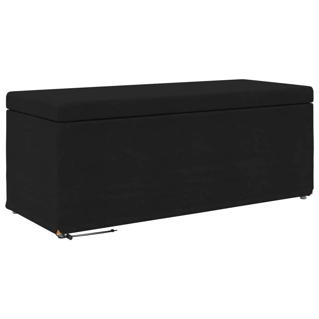 Pouf Nero 101 x 41 x 40 cm Tessuto e Legno Ingegnerizzato 876790