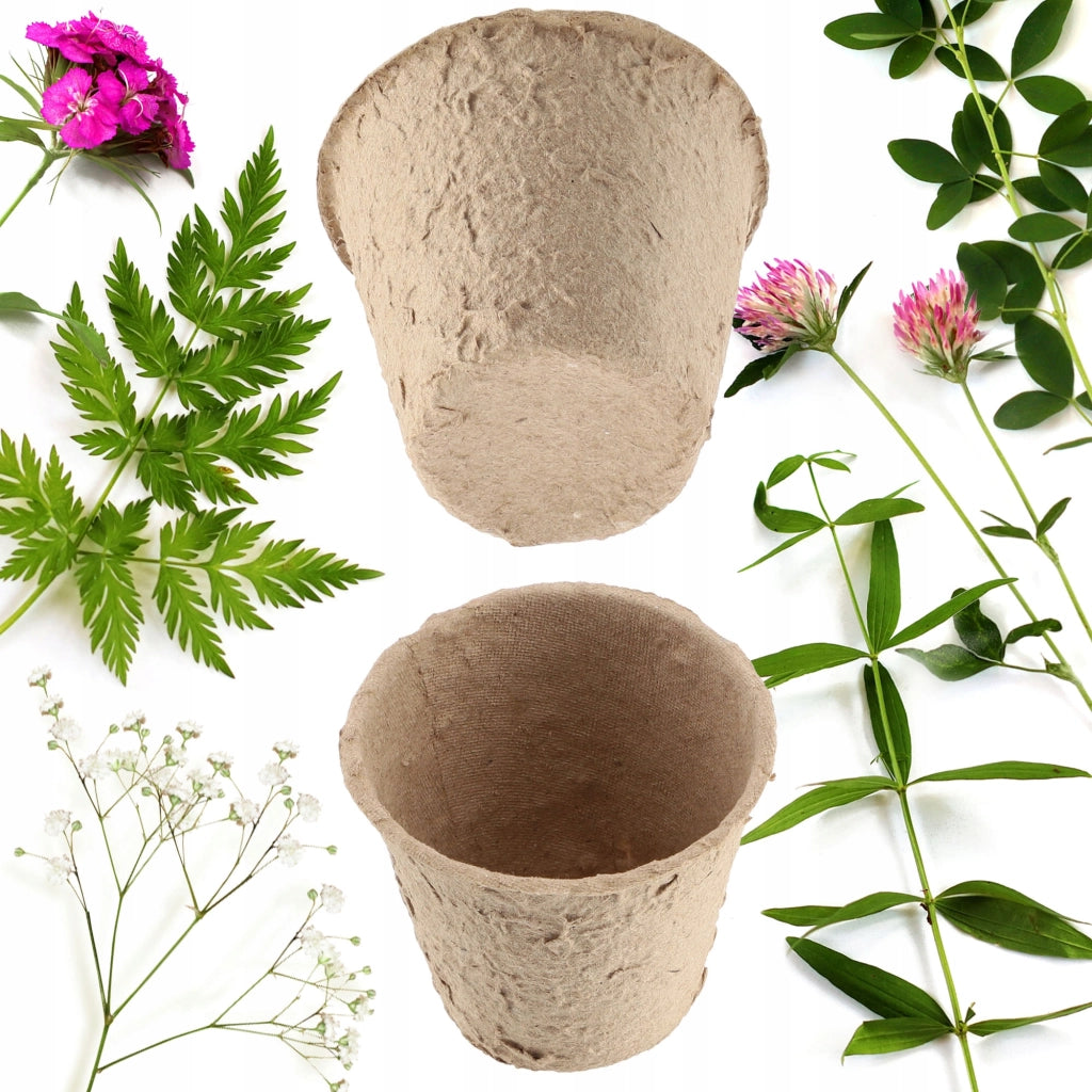 Vasi per semina biodegradabili in torba KADAX per piantine, 6,7x6 cm, 60 pezzi
