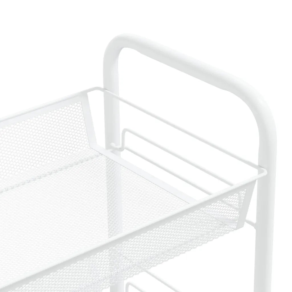 Carrello da Cucina con 3 Ripiani Bianco 46x26x64 cm in Ferro CFW5398917