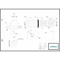 Boccola albero cardanico 160 mm Attacco albero scanalato 1 3/8" 6D Albero uscita 1 3/8" 21D Trattore