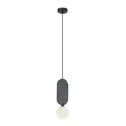 Lampada a sospensione Italux Lorenzo feltro grigio G9 sfera