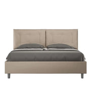 Letto matrimoniale contenitore imbottito 160x200 similpelle tortora Annalisa