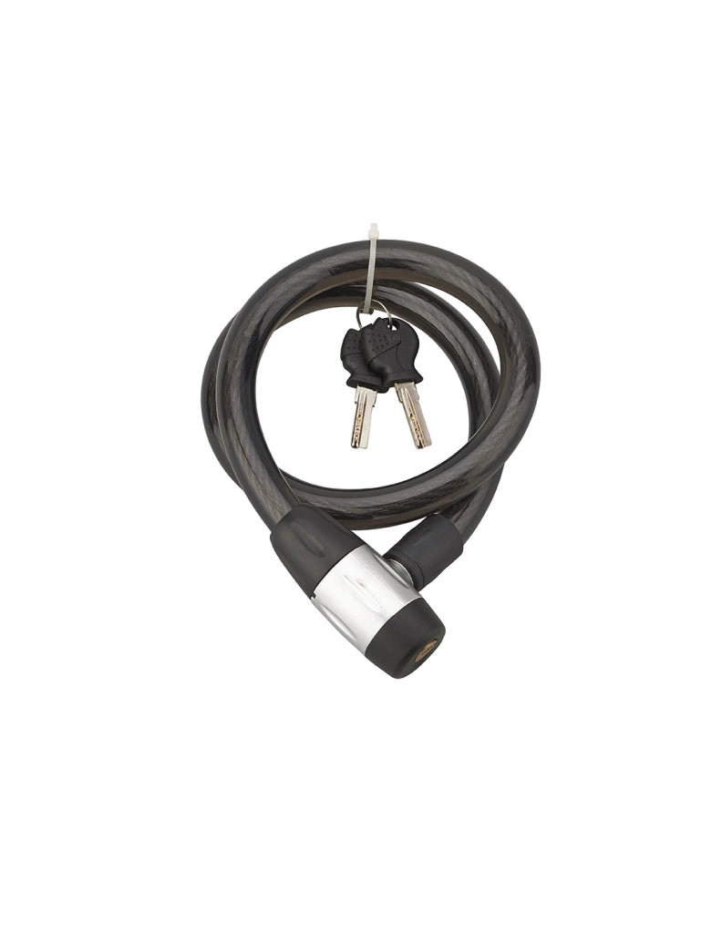 Antifurto a chiave Scorp, cavo d'acciaio, moto, 15mmx0.85m, 2 chiavi, nero - THIRARD