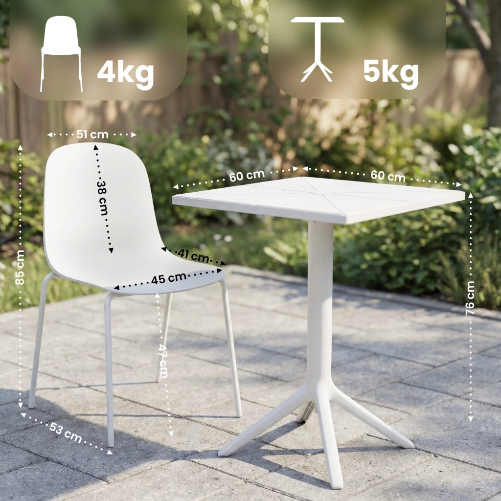 Set di mobili da giardino Nerra con 2 sedie 1