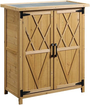Cassa da Giardino in Legno - Esterno - Deposito - 4 Pannelli - 1 Compartimento - Chiusura Magnetica - Resistente ai Tempi - 75×40×90cm