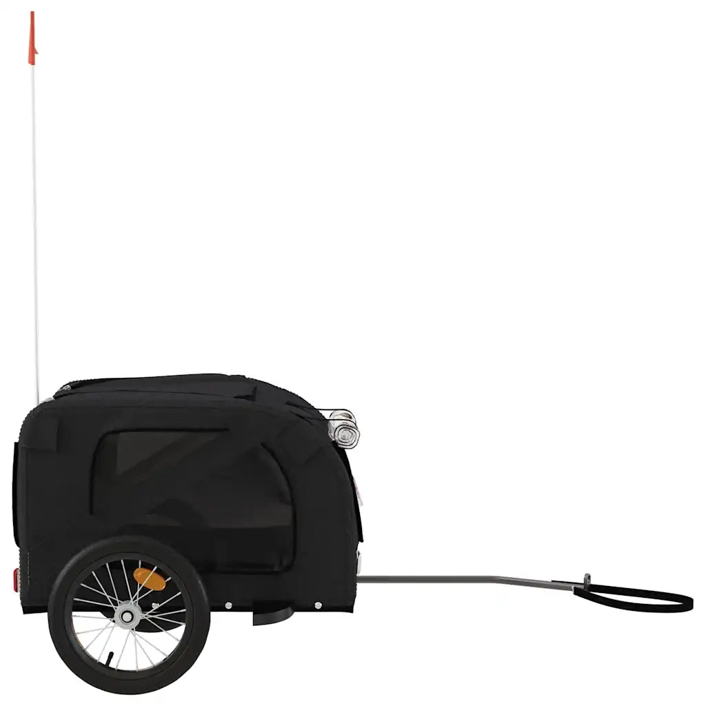 Rimorchio da Bici per Animali Nero Oxford e Ferro CFW5603788