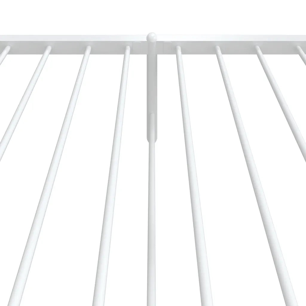 Giroletto con Testiera e Pediera Metallo Bianco 90x200 cm 350942