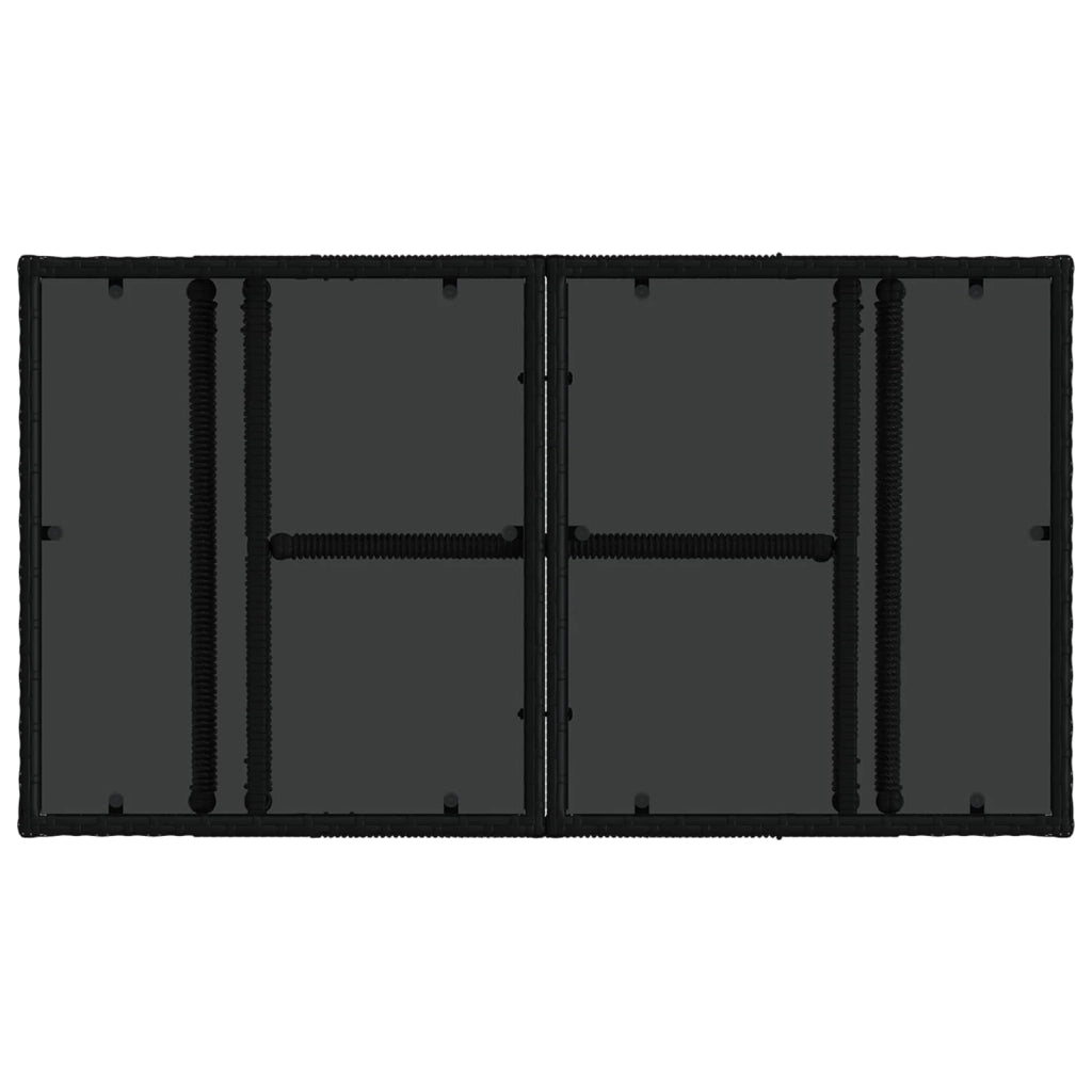 Set Divano da Giardino 5 pz Nero polyrattan 3436447