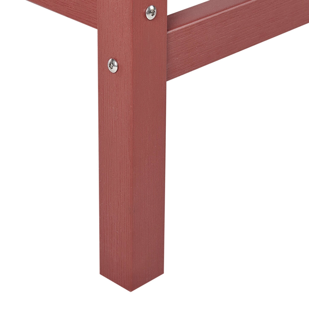 Tavolo da bar da giardino Rosso in materiale sintetico 60 x 60 cm Industriale Tradizionale da giardino all'aperto per il patio