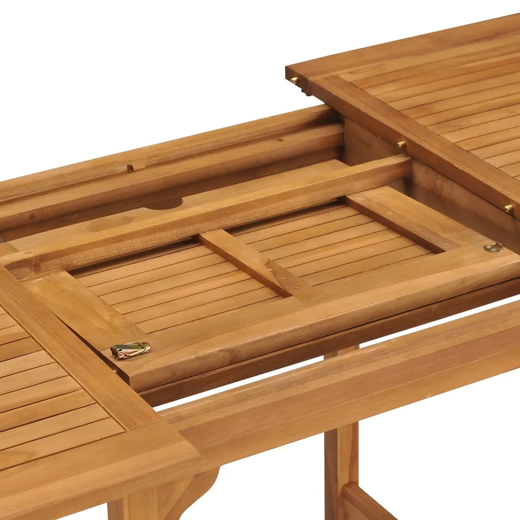 Tavolo da Giardino-Tavolo da esterno Estensibile (110-160)x80x75 cm Massello Teak