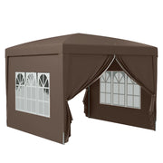 Gazebo di circa 3x3m gazebo pieghevole Stable Winterproof Pop-up idrorepellente protezione UV 50+ tenda da giardino pieghevole con 4 pannelli laterali borsa gazebo da giardino per campeggio caffè