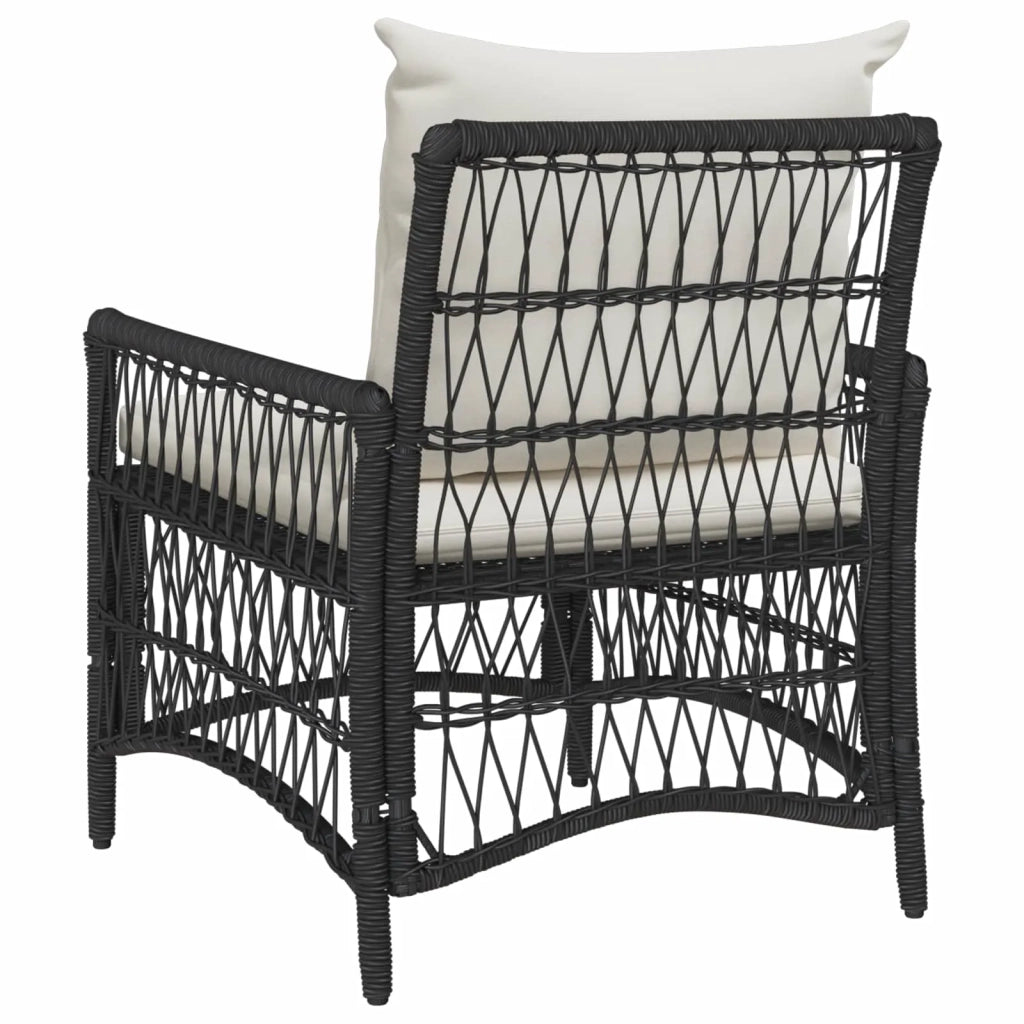 Sedia da Giardino Nero polyrattan 42006217