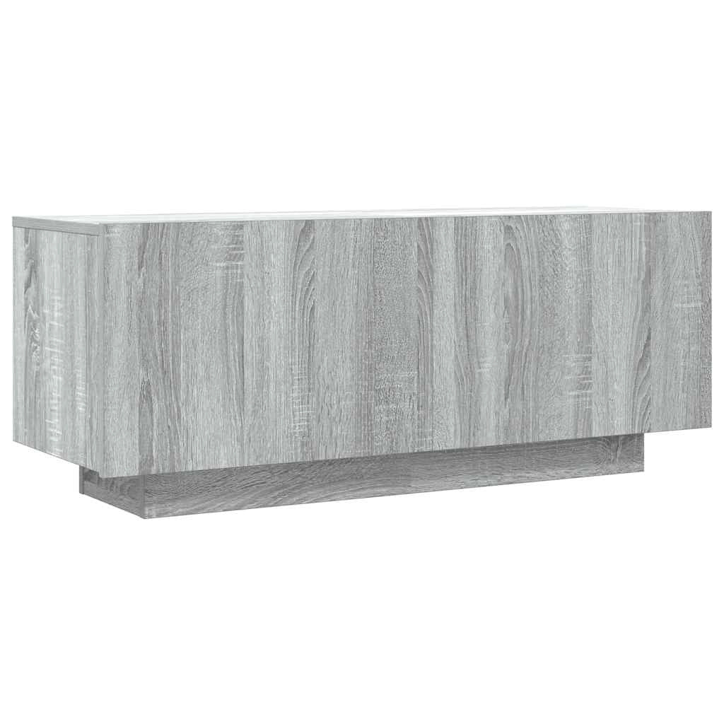 Mobile TV multimediale mensola TV credenza TV sala da pranzo soggiorno camera da letto Sonoma 100 x 35 x 40 cm legno ingegnerizzato grigio 02_0028327