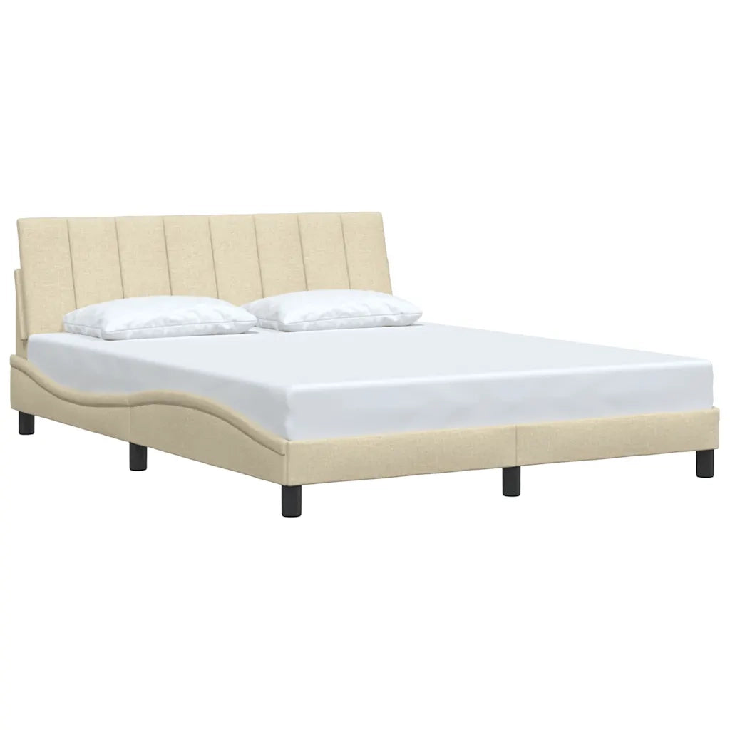 Giroletto senza Materasso Hanko Crema 160x200 cm in Tessuto