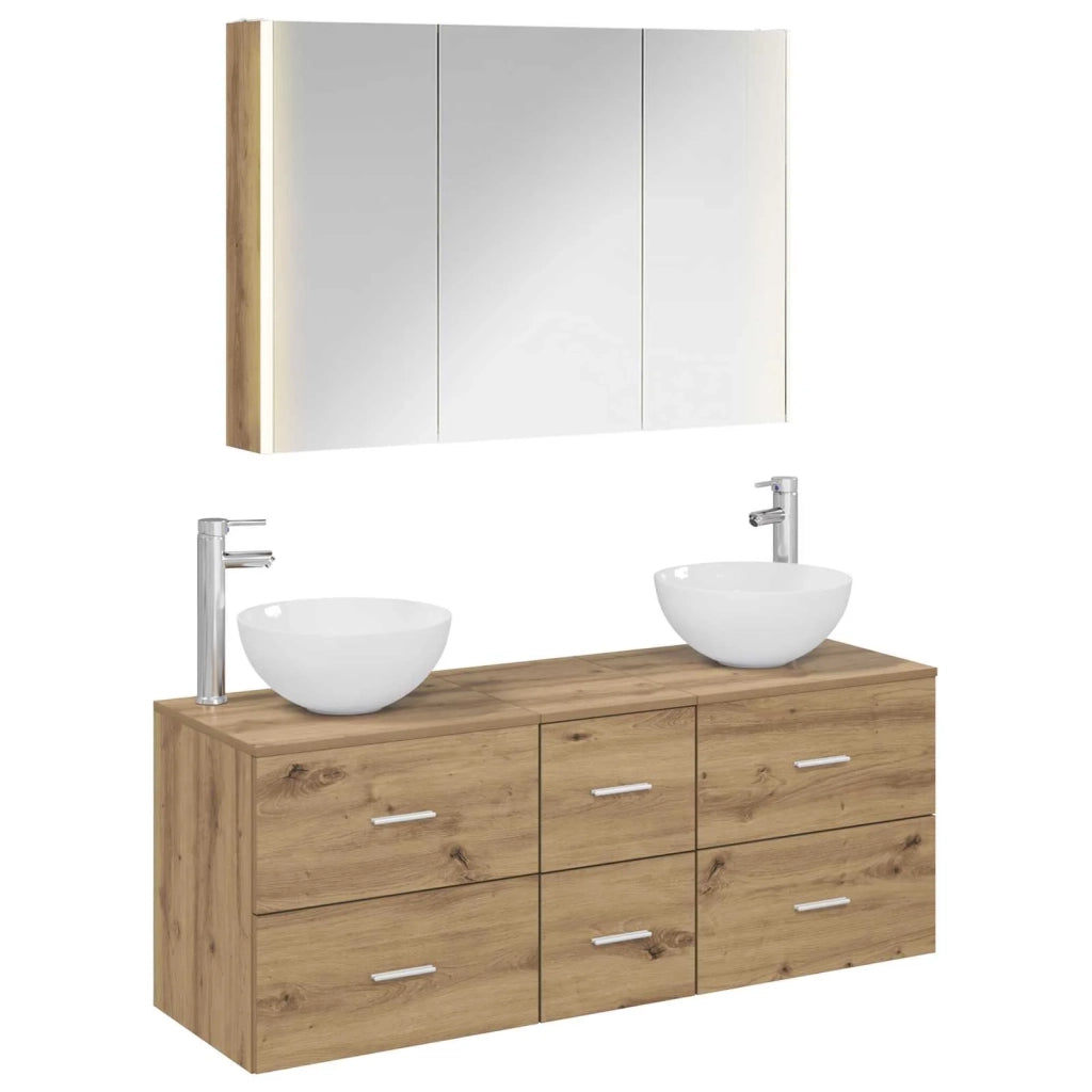 Set di mobili per il bagno 4 pcs Rovere Artigianale 3406750