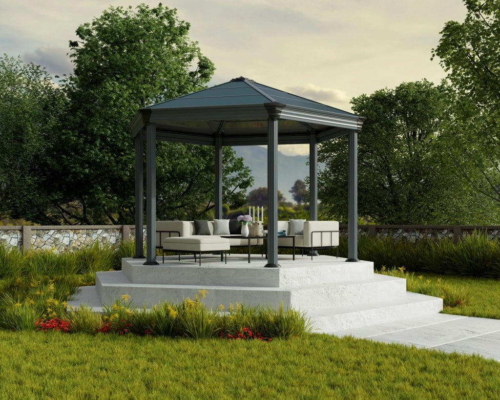 Gazebo Esagonale in Alluminio Roma 3.6X4 m