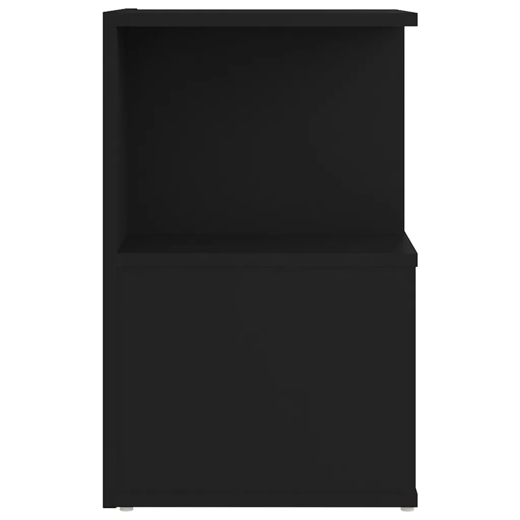 Comodino | Armadio da Notte | Mobiletto da notte Nero 35x35x55 cm in Legno Multistrato