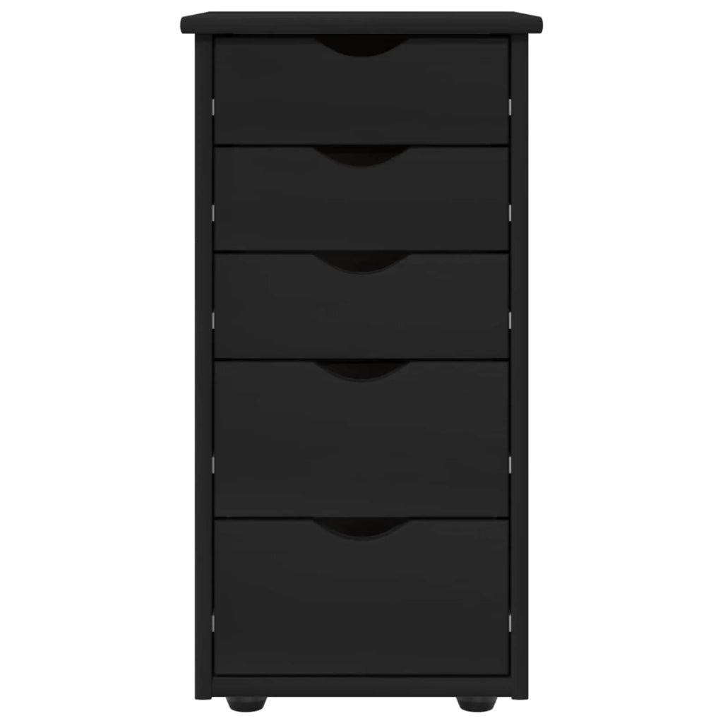 Armadietto Nero 34 x 39 x 61,5 cm Legno di Pino Massello
