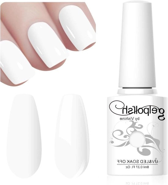 Gel Vernice Bianca 10ml per Manicure DIY con Artigianato per Ragazze Donne #046.