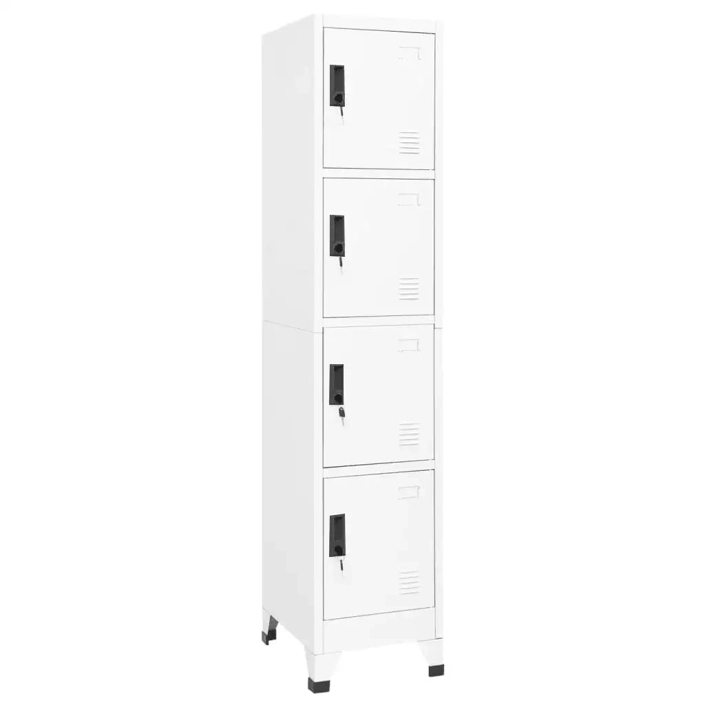 Armadietto con Serratura Bianco 38x45x180 cm in Acciaio cod mxl 53898