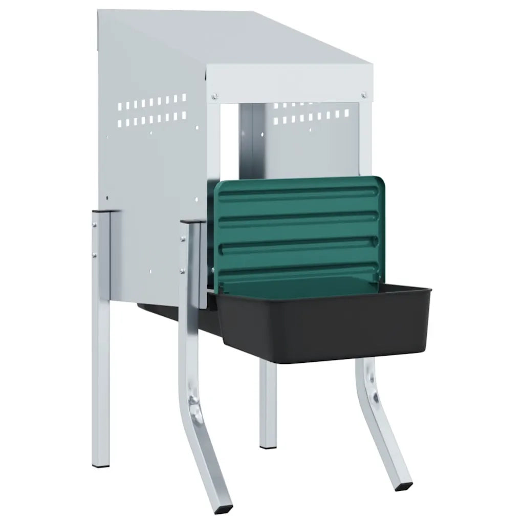 Nido per Galline 1 Scomparto con Gambe in Acciaio Zincato 4104894