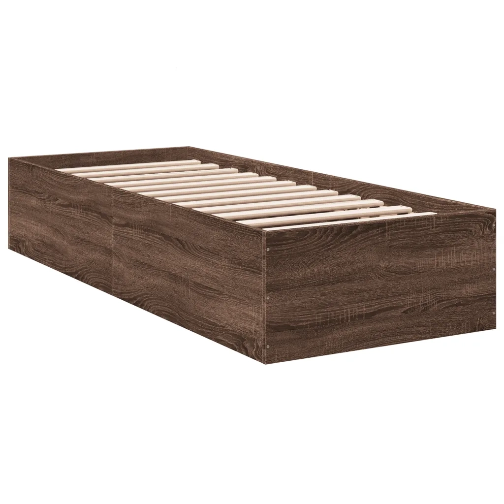 Giroletto senza Materasso Rovere Marrone 75x190cm in Truciolato 841992