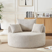 Fauteuil modulare in ciniglia senza montaggio con cuscino schienale cilindrico, morbido khaki 33 × 33 × 133 cm