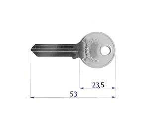 CHIAVE GREZZA PER SERRATURE SERRANDA/GARAGE- - (0C22XNISBOZ) - 10 pezzi SECUREMME