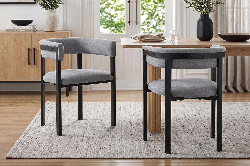 SEDIA da pranzo Set da 6 pezzi 61x50x76 cm Chenille Grigio