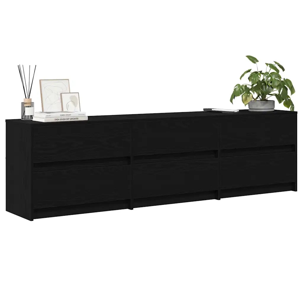 vidaXL Mobile TV con cassetto Nero 182 x 34 x 50 cm Legno multistrato
