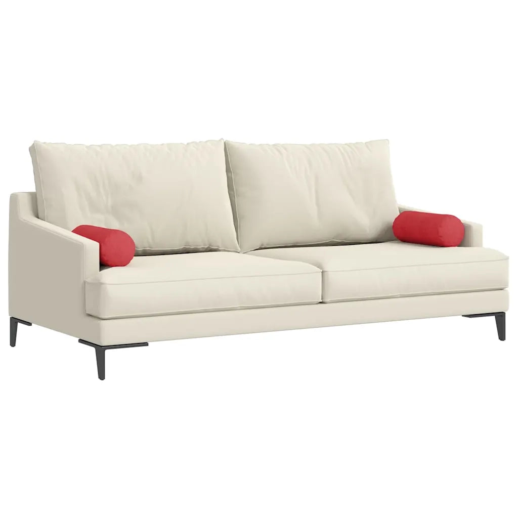 Cuscini a rullo 2 pcs Rosso Ø 15 x 40 cm Tessuto 42014280