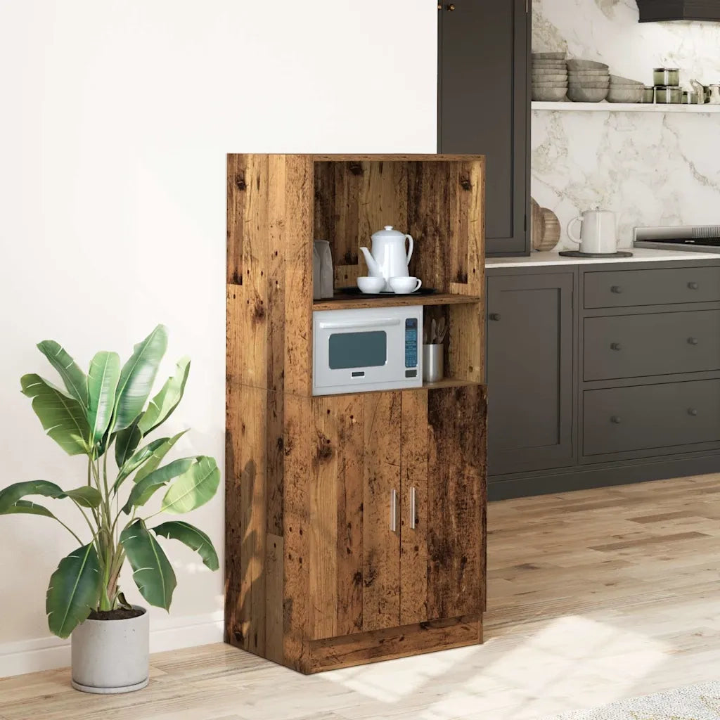 Armadietto Cucina-Mobiletto da Cucina Legno Antico 57x41,5x131,5 cm in Truciolato