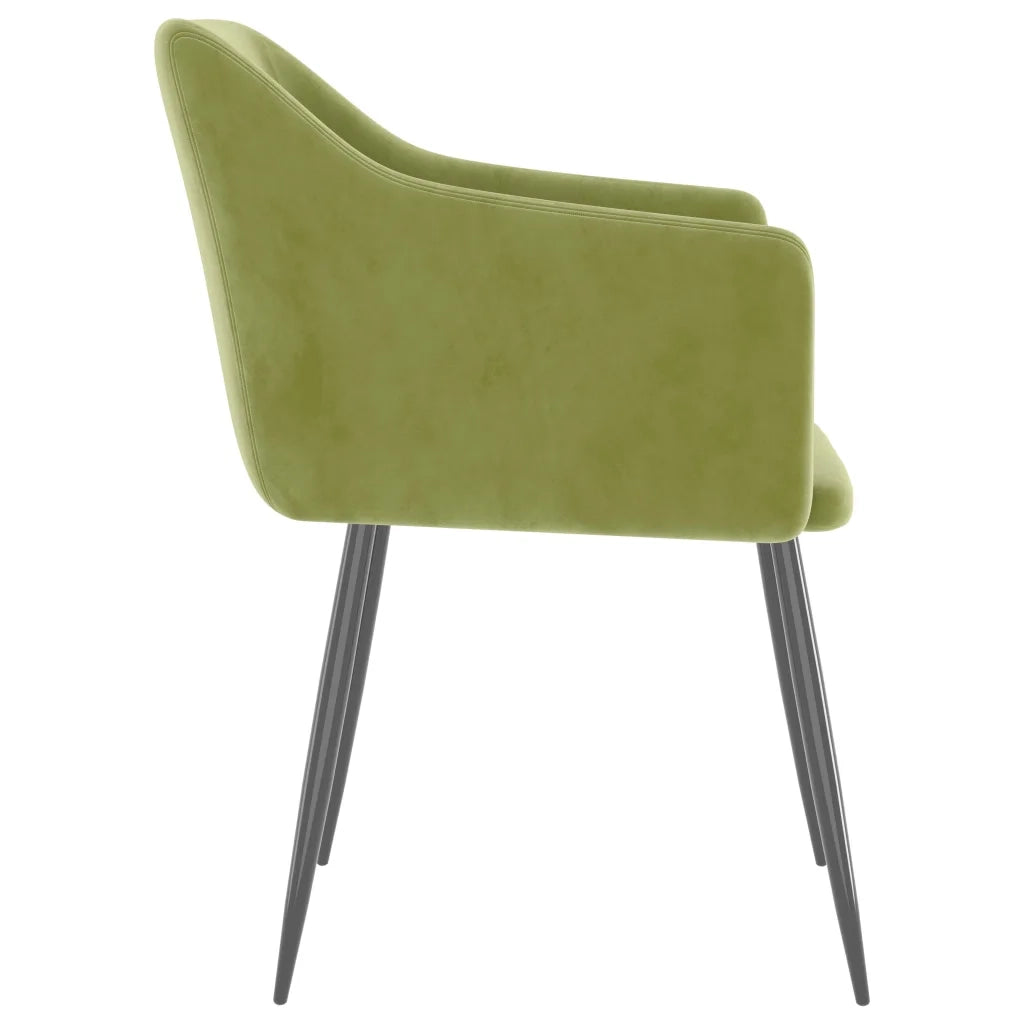 Sedie da Pranzo 2 pz Verde Chiaro in Velluto 323128