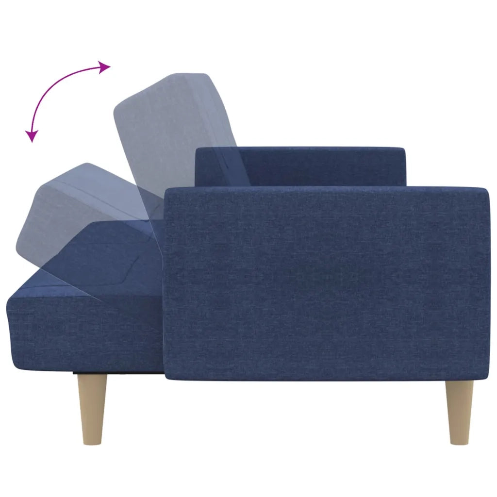 Divano letto | Sof¨¤ letto | Letto singolo a 2 Posti Blu in Tessuto
