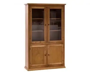 Vetrina cristalliera 2 ante legno 2 ante vetro miele arte povera