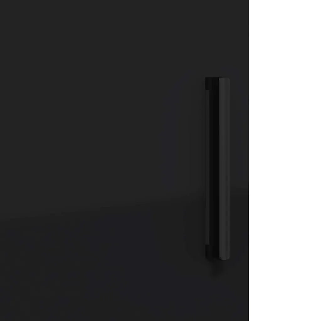 Mobile da Bagno con cassetto con porta Nero 30 x 35 x 80 cm 883325