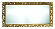 Mobili2g - specchiera in foglia oro rettangolare misure: 94 x 94 x 5