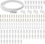 Set di supporto per tenda premium - Bianco - Montaggio soffitto - Flessibile - Montaggio semplice e diretto - 5 metri