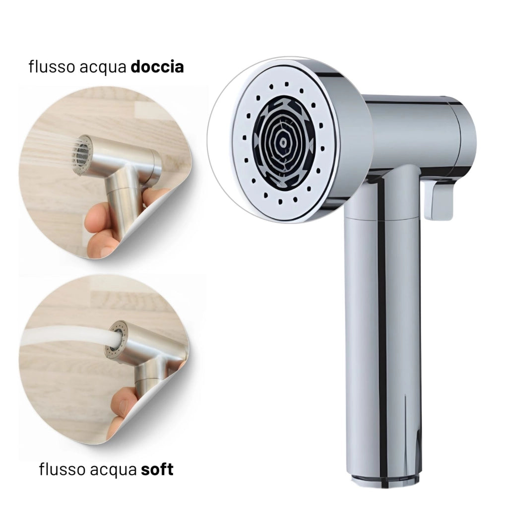 Idroscopino wc doccetta ottone portatile shutoff monogetto con leva ogomondo kit *** finitura- cromato tondo, confezi...