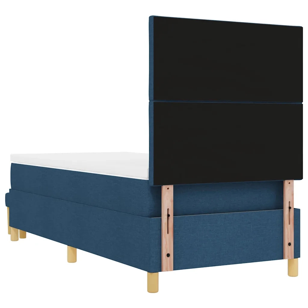 Letto a molle con cuscino con testiera Blu 200 x 90 cm Tessuto 3344351