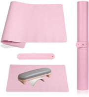 Tavolo per unghie da 60 x 30 cm - Materiale PU soffice - Impermeabile - Doppia faccia - Sottopiatto per tavolo - Adatto per studio di unghie