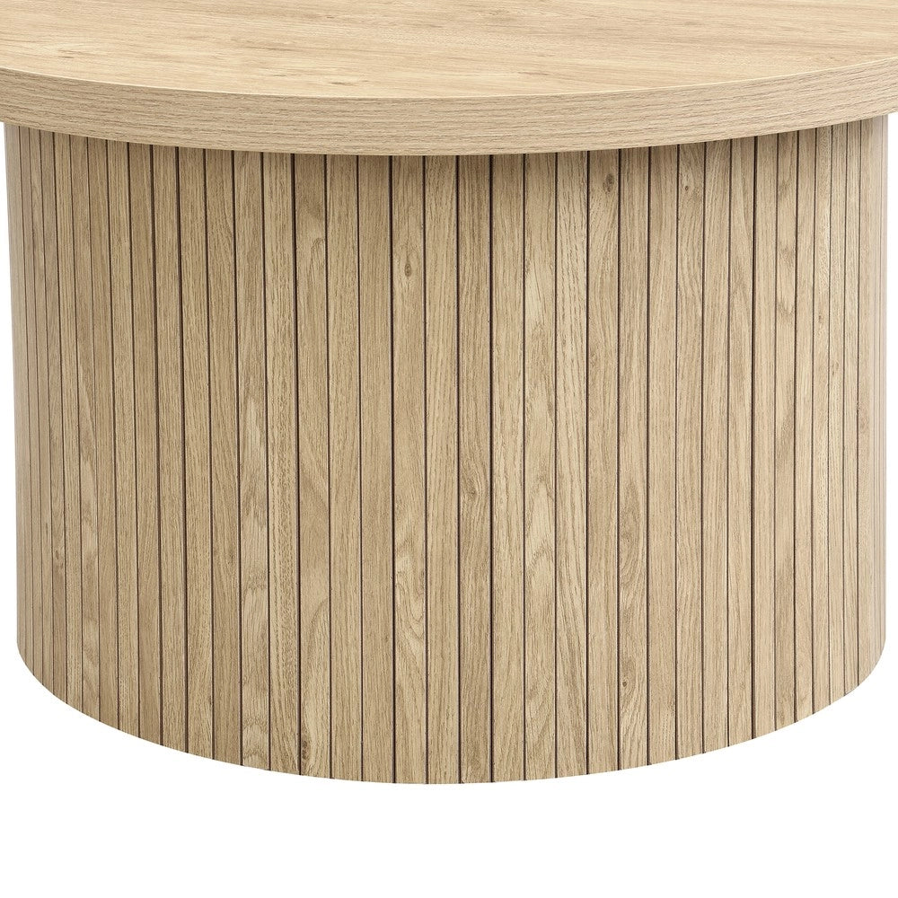 Tavolino da Salotto Rotondo ¨C Xylo ¨C Legno Naturale, Multifunzionale