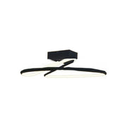 Plafoniera Lampadario LED 20W 2130LM Design Moderno Rotondo Spirale D250X130mm Colore Nero 4000K SKU-6926