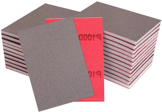 24 schuursponzen premium con grana 1000, 70 x 100 mm per risultato lucido impeccabile