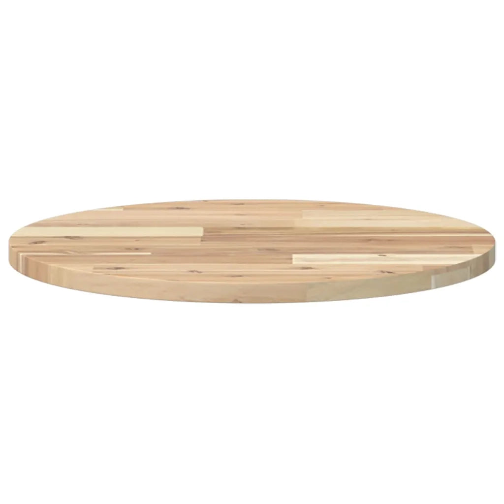 Piano Tavolo Rotondo Ø50x2 cm in Legno Massello di Acacia 4008683
