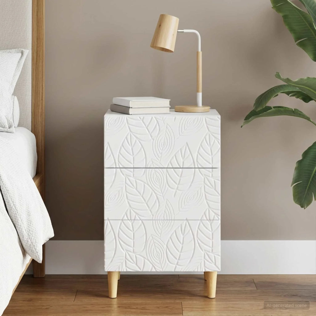 Comodino Bianco 43 x 39,5 x 66,5 cm Legno ingegnerizzato 895015