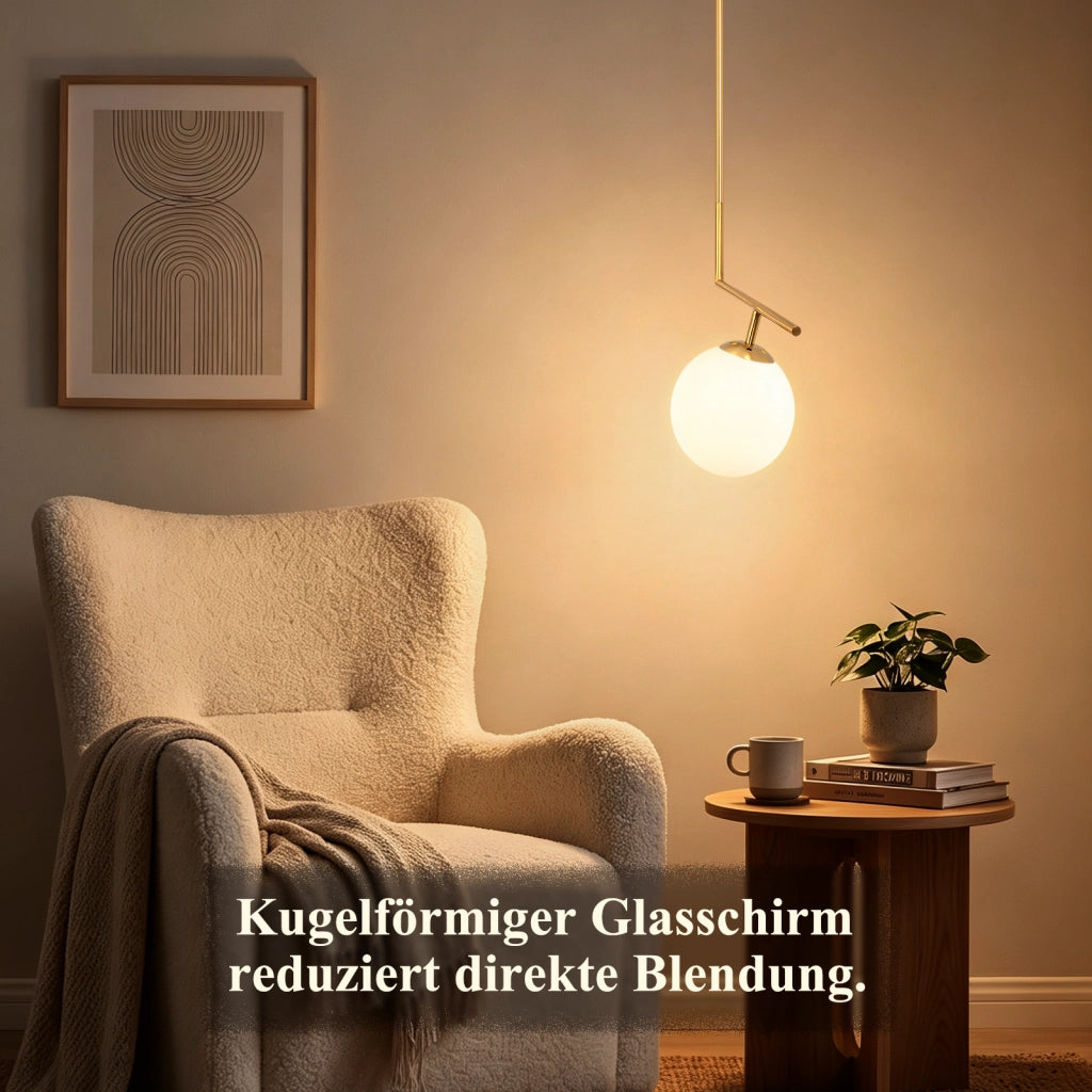 ZMH Lampada a Sospensione 1 Luce Vetro G9 Moderna per Camera Soggiorno senza lampadine